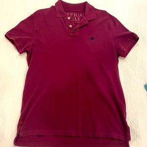 American Eagle Maroon Polo Men’s Size Medium